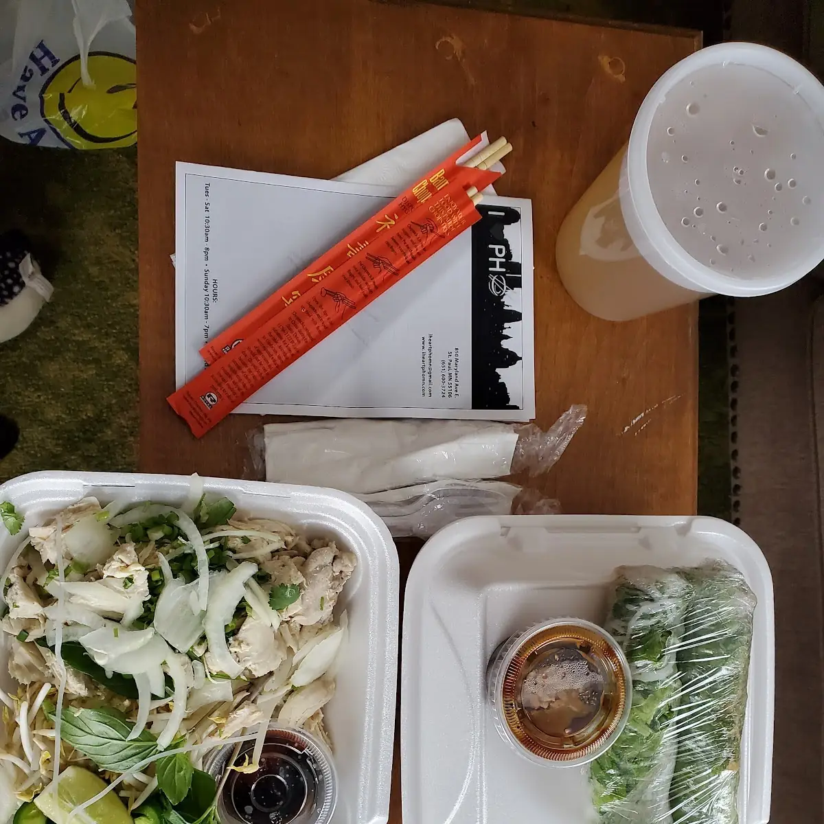 Chicken Pho Spring Rolls