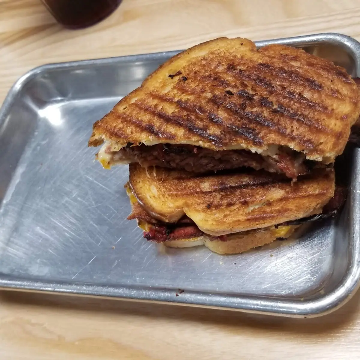 Grilled Cheese and Brisket Sandwich