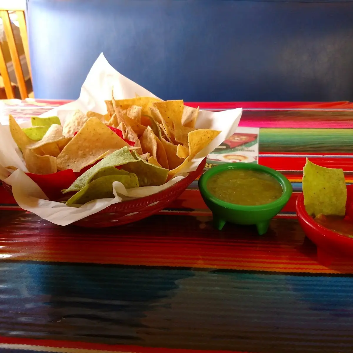 Complimentary Chips Salsa Warm Queso