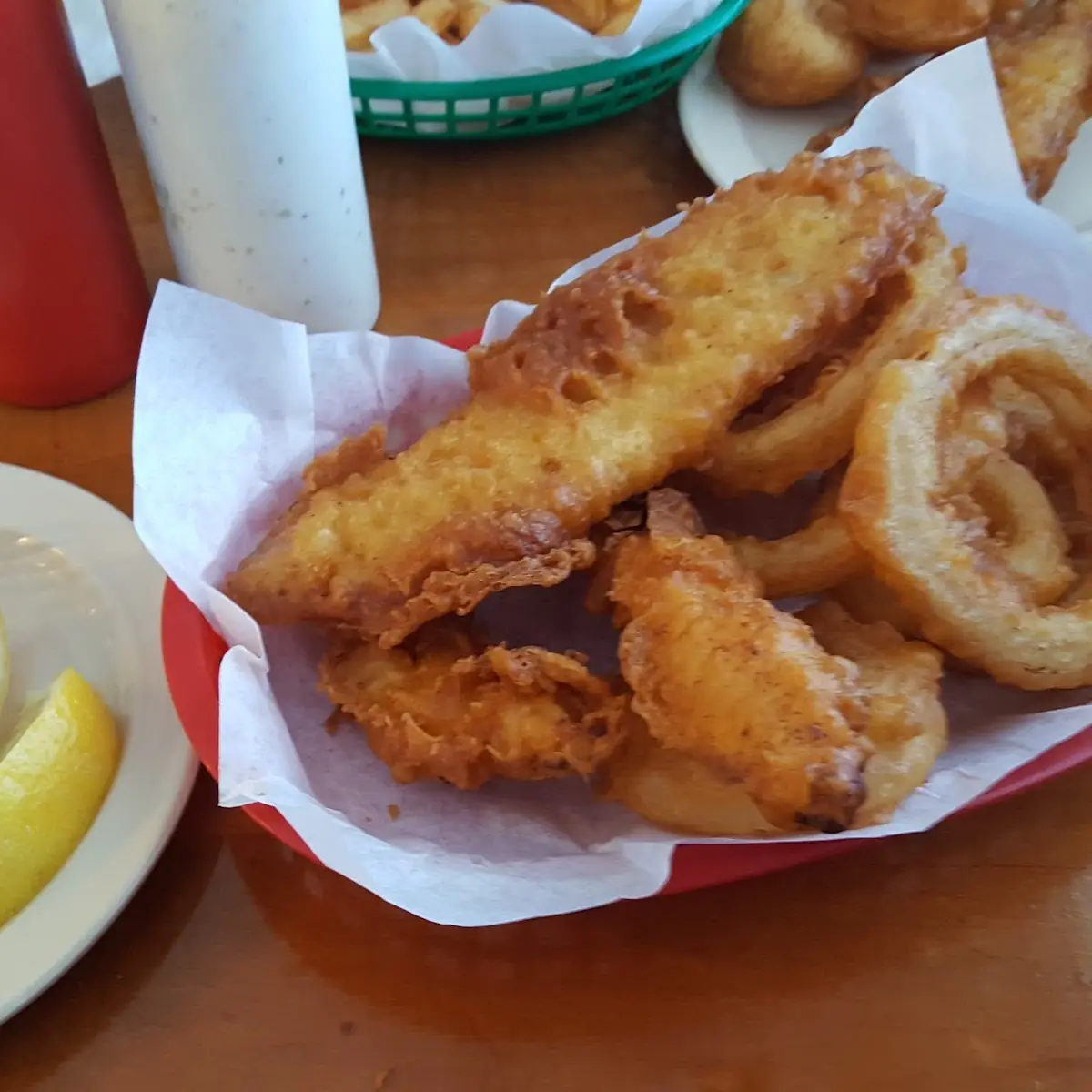 2 Chicken Strips with Onion Rings
