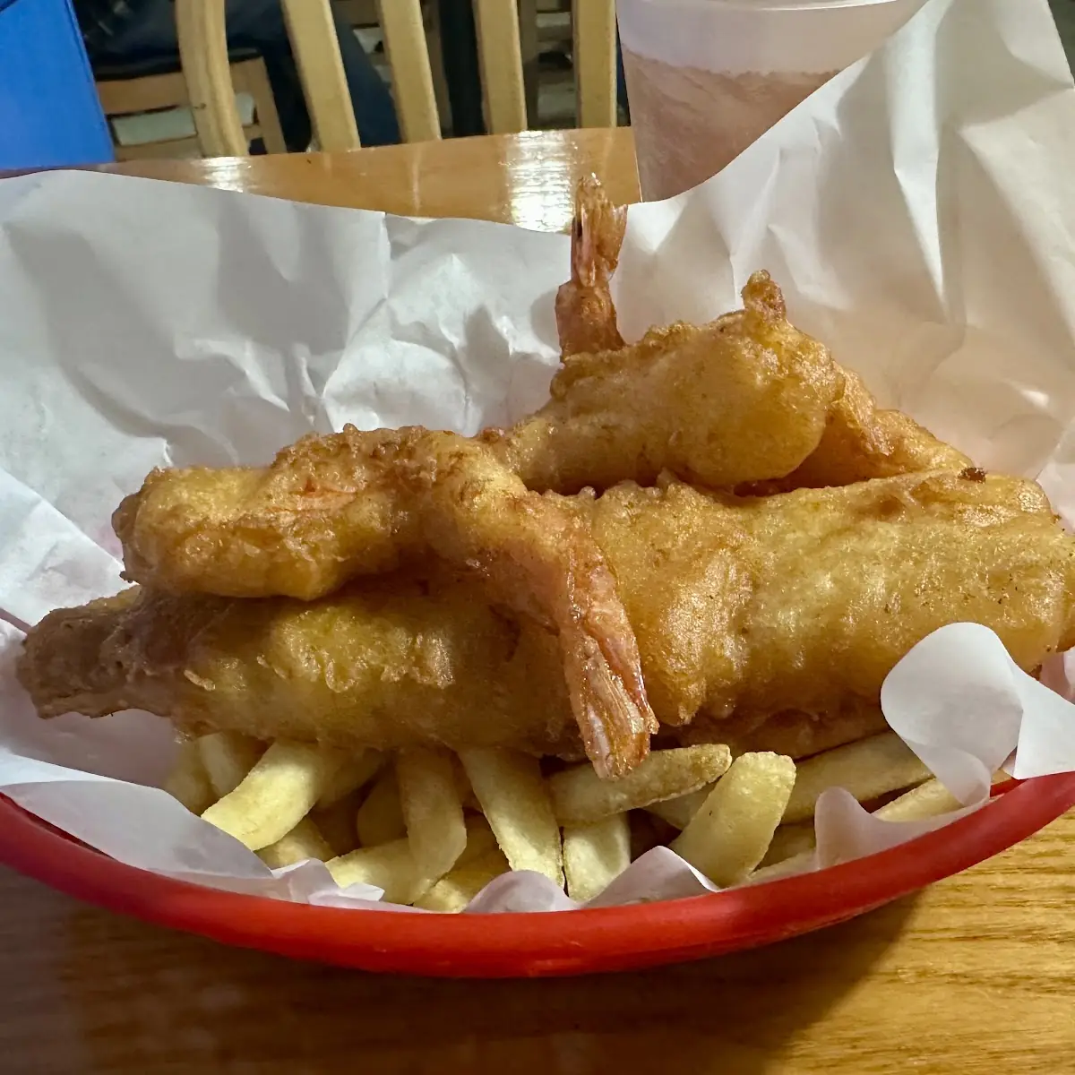 Golden Battered Fish and Fried Shrimp