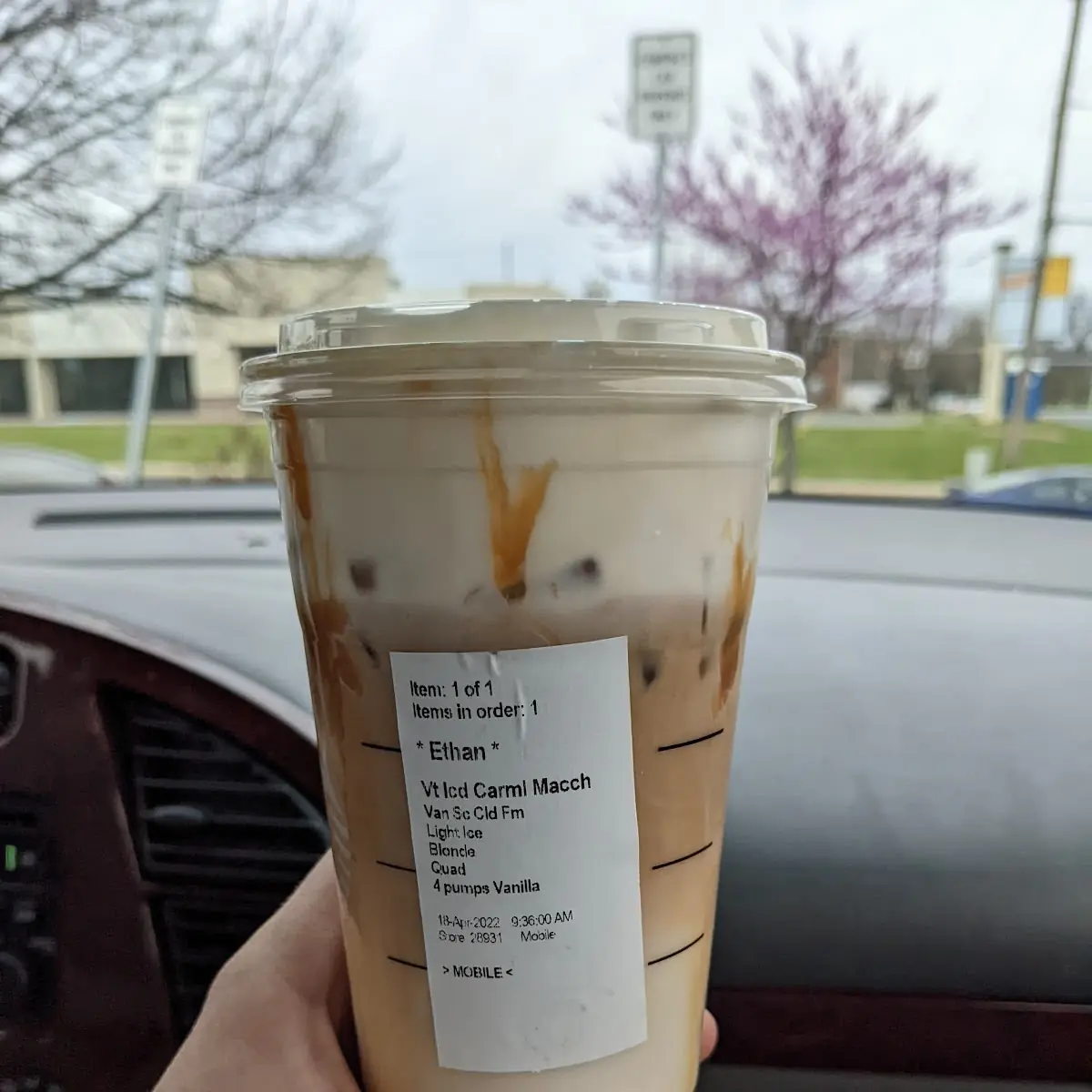Caramel Macchiato with Sweet Creme Cold Foam