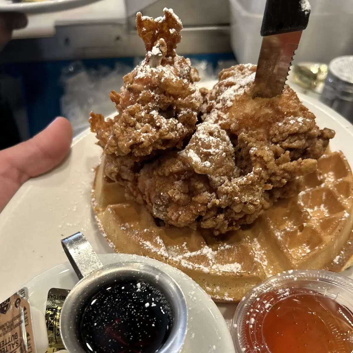 Crispy Buttermilk Fried Chicken & Waffle