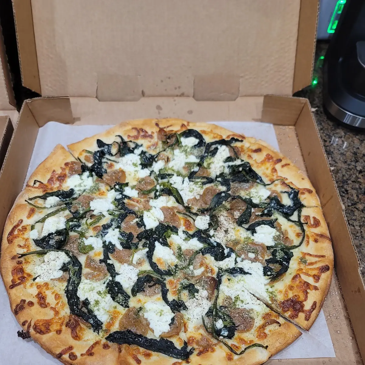 White Pizza with Sausage