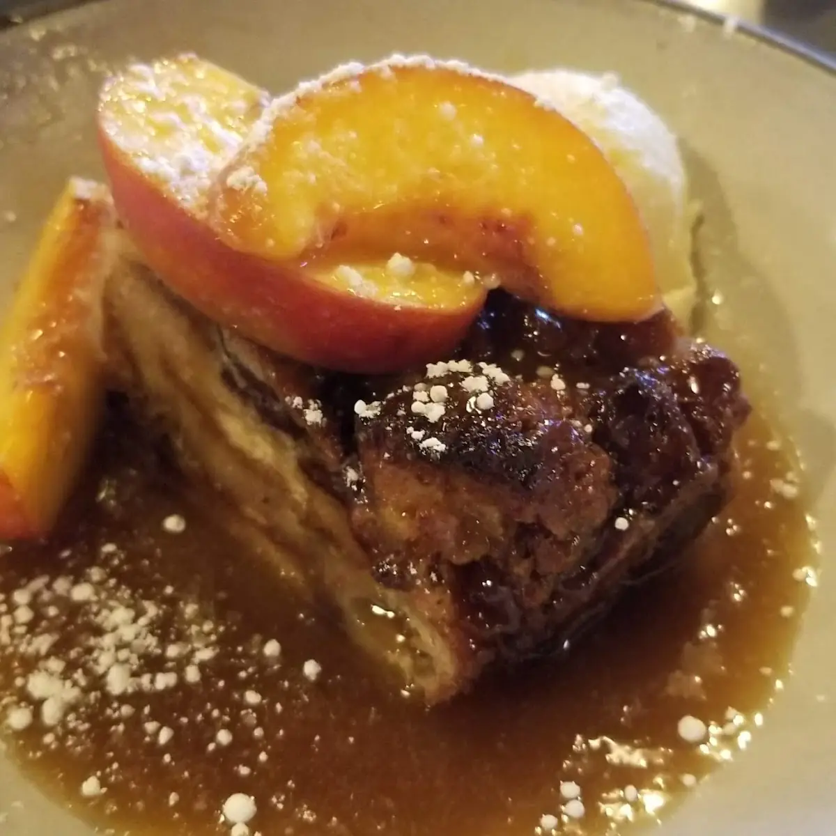 Peach Bread Pudding