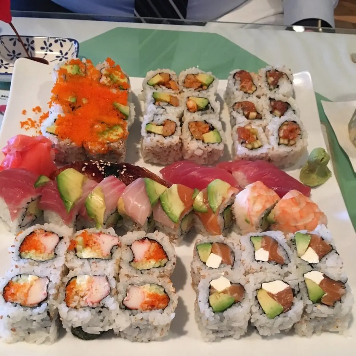 Assorted Sushi Rolls with Ginger