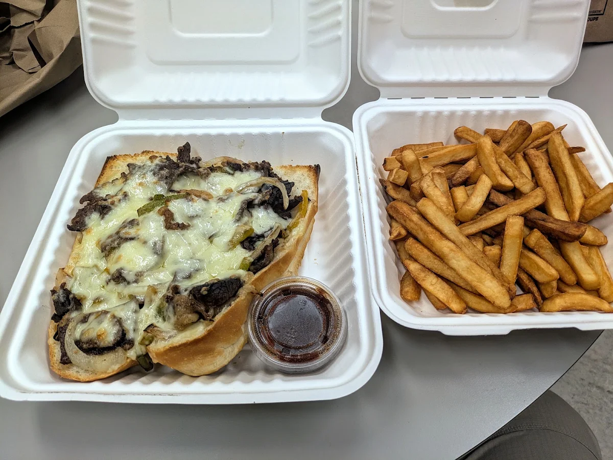 Philly Cheese Steak Sandwich, Elie's The Original Lorenzo's Pizza