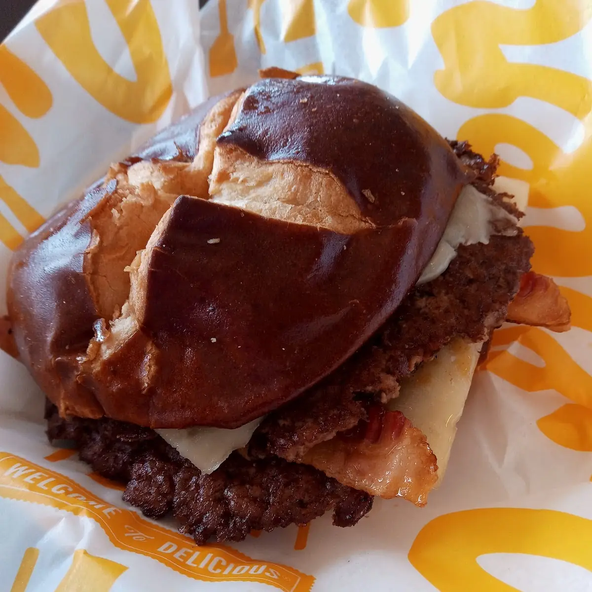 Peanut Butter and Jam Bacon Cheeseburger