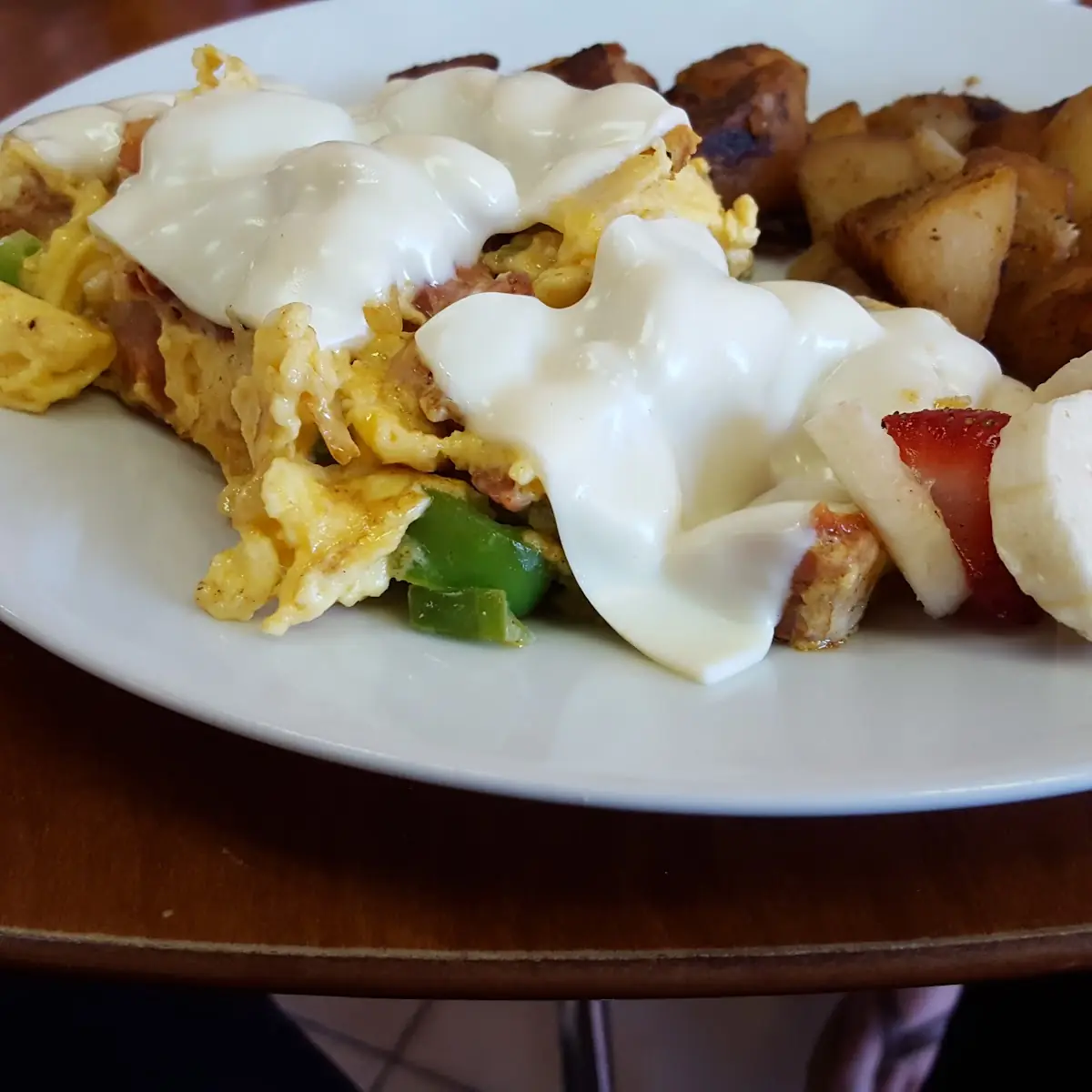 Two Eggs Homefries Toast