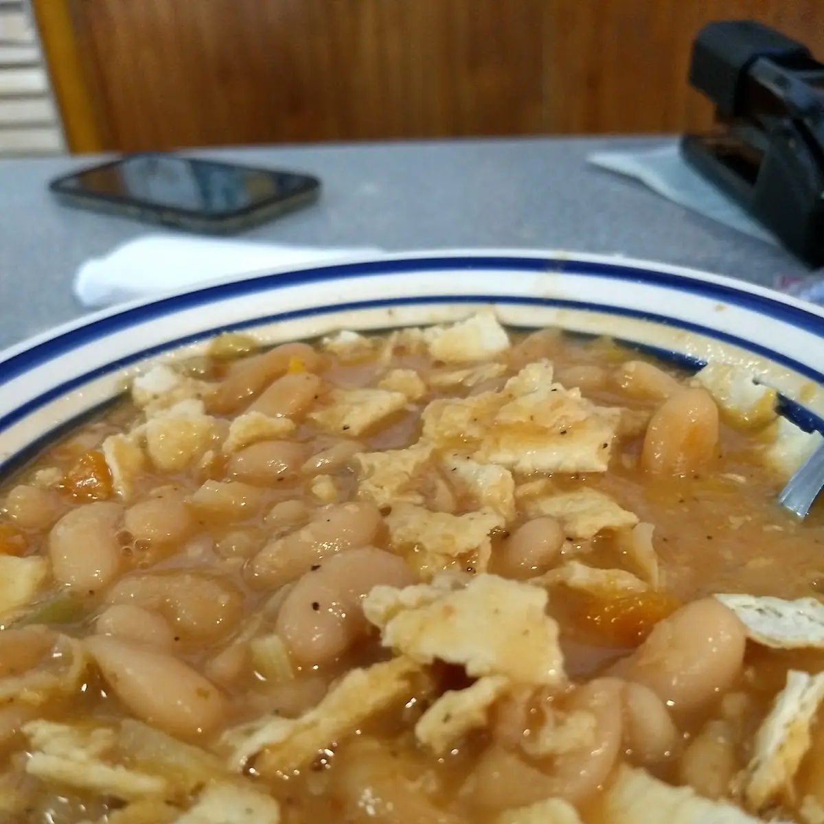 Chicken Soup with Crackers