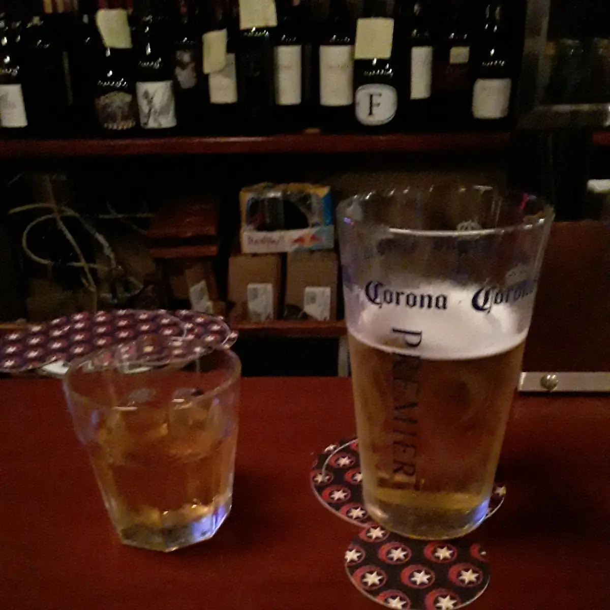 Liquor Crown and Seven Up