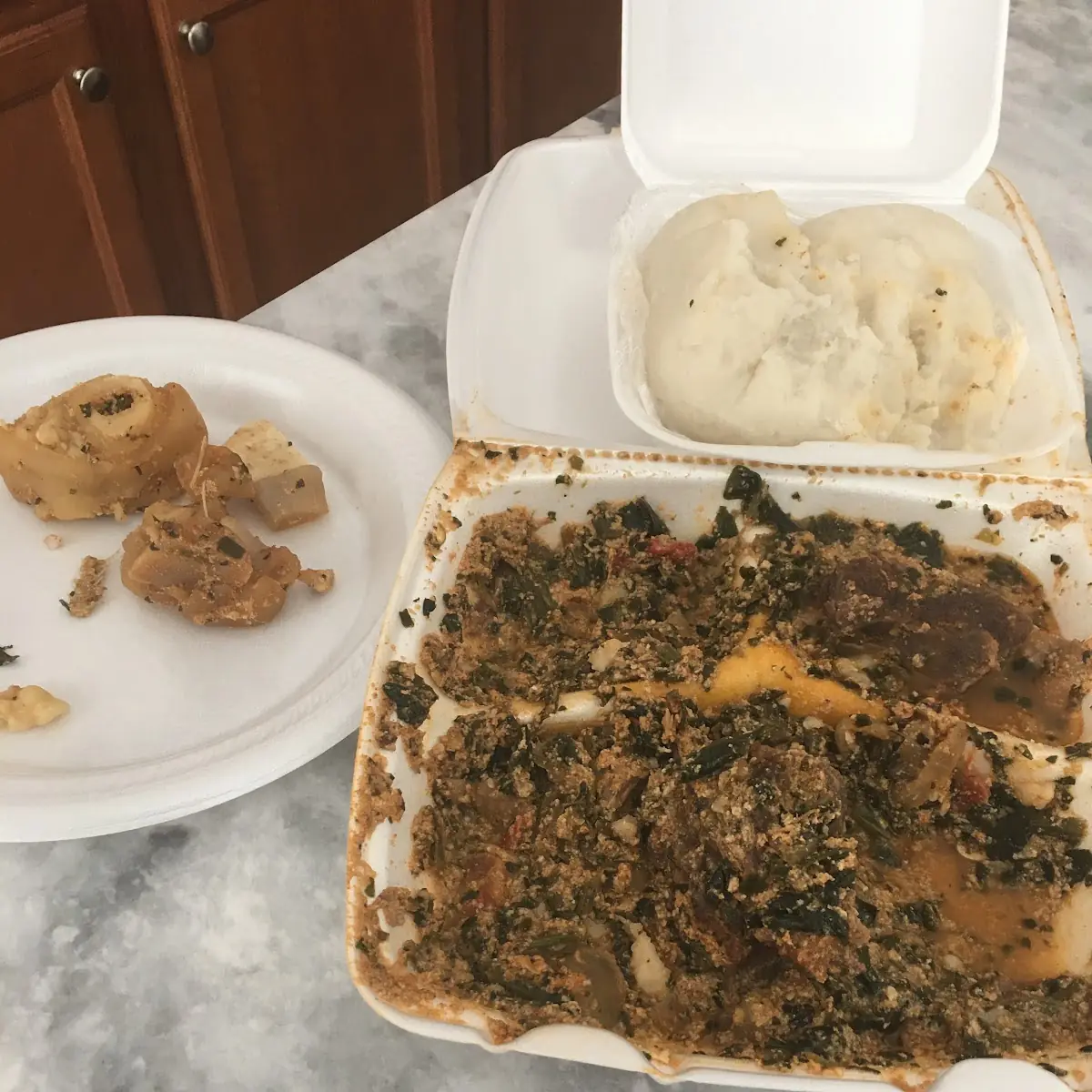 Egusi Soup with Pounded Yam