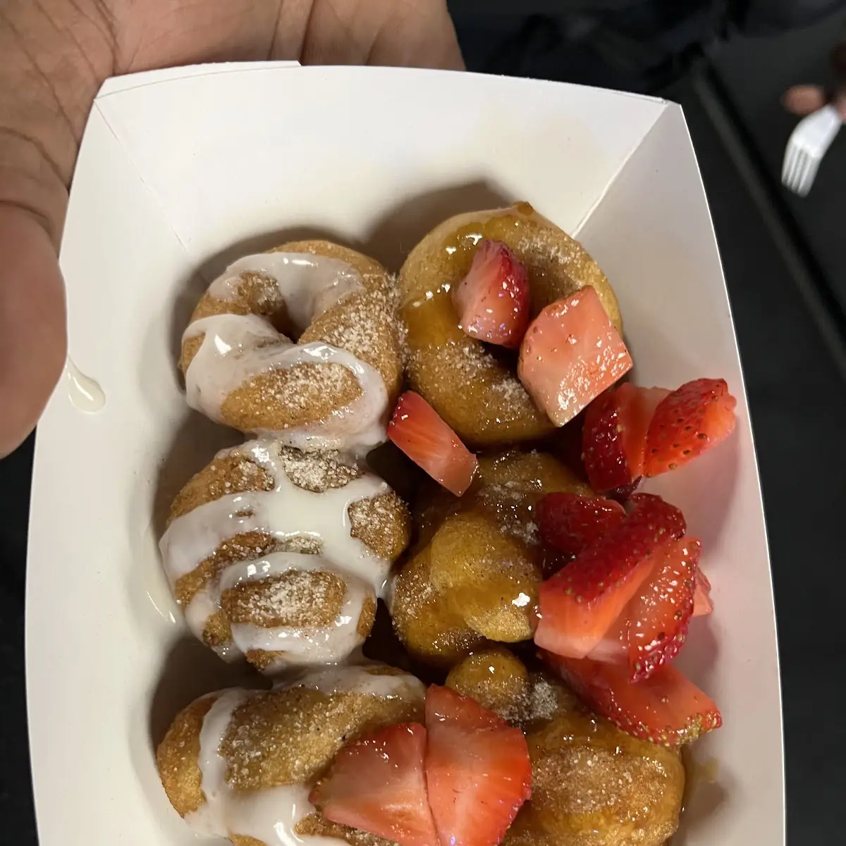 Caramel Strawberry Cheesecake Donuts