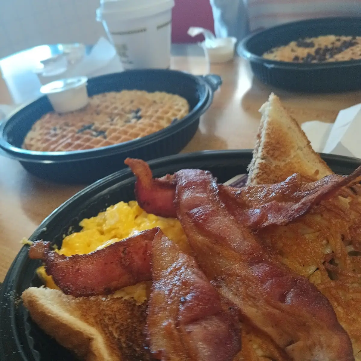 Two Eggs Bacon and Hash Browns Breakfast Plate