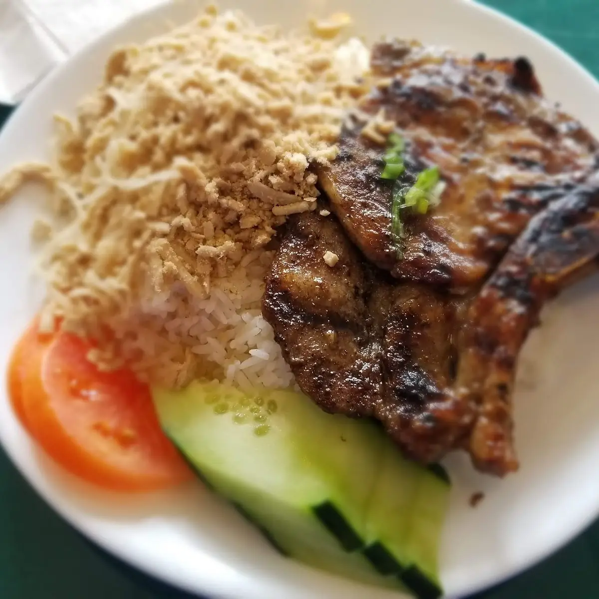 Grilled Pork Chop on White Rice