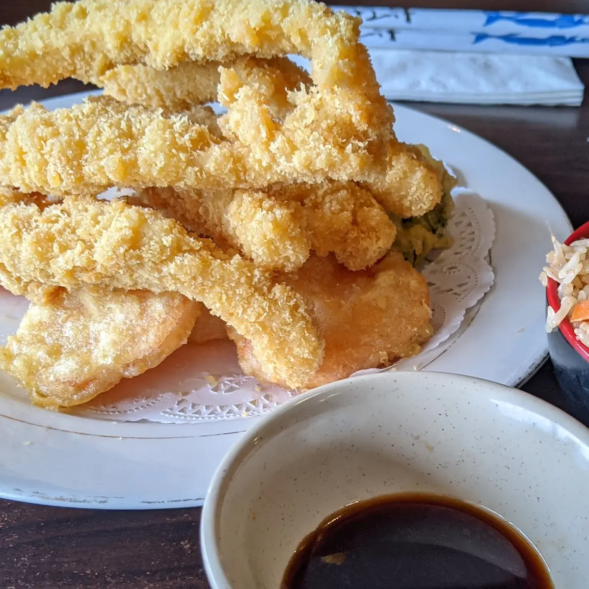 Chicken Tempura and Fried Rice