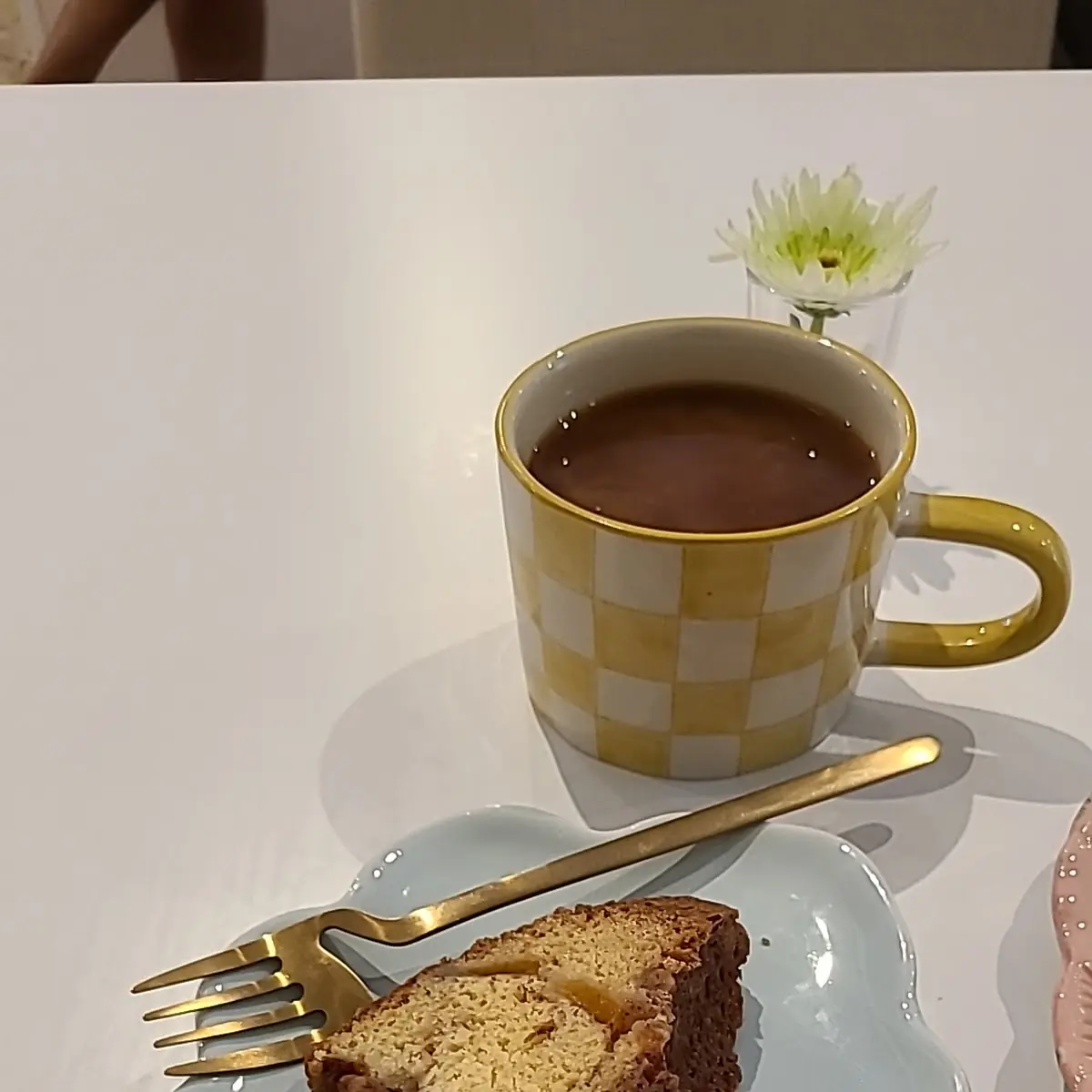 Peach Cake Slice