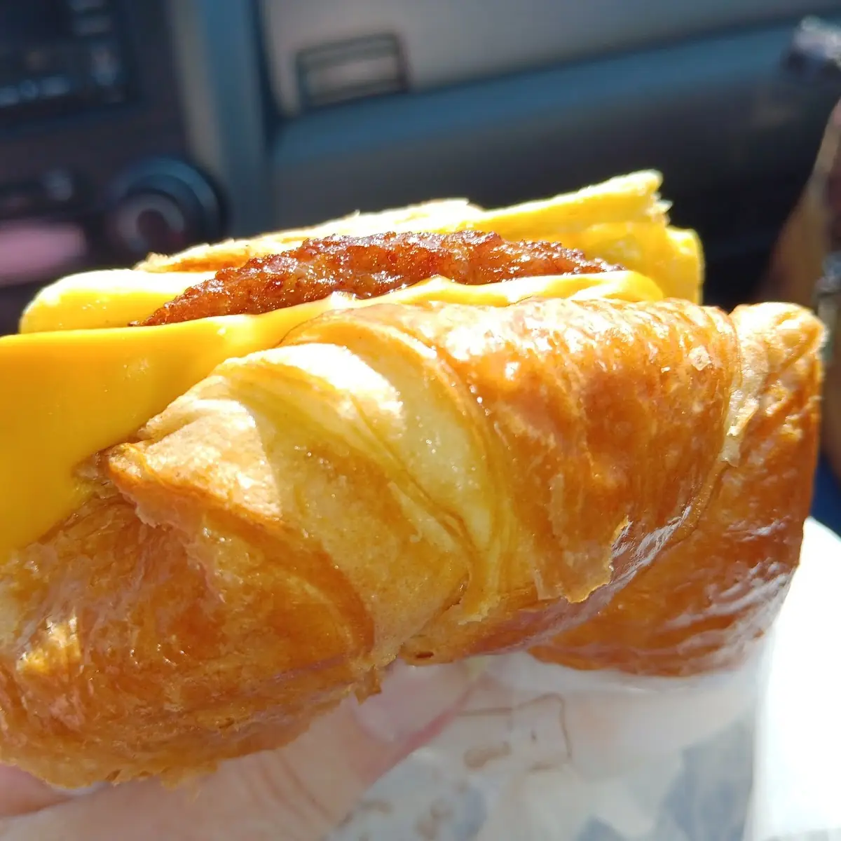 Sausage and Egg Croissant Sandwich
