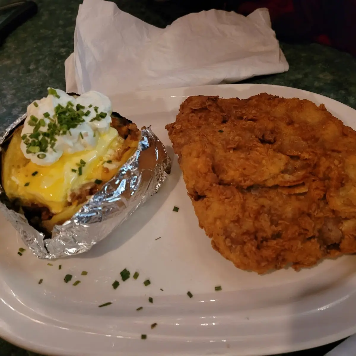Breaded Tenderloin&Baked Potato