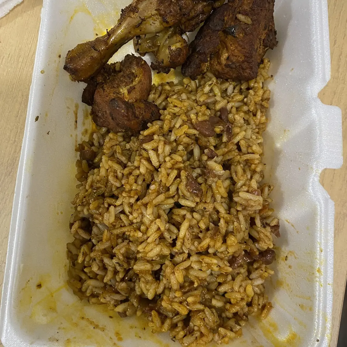 Stew Chicken and Rice and Beans