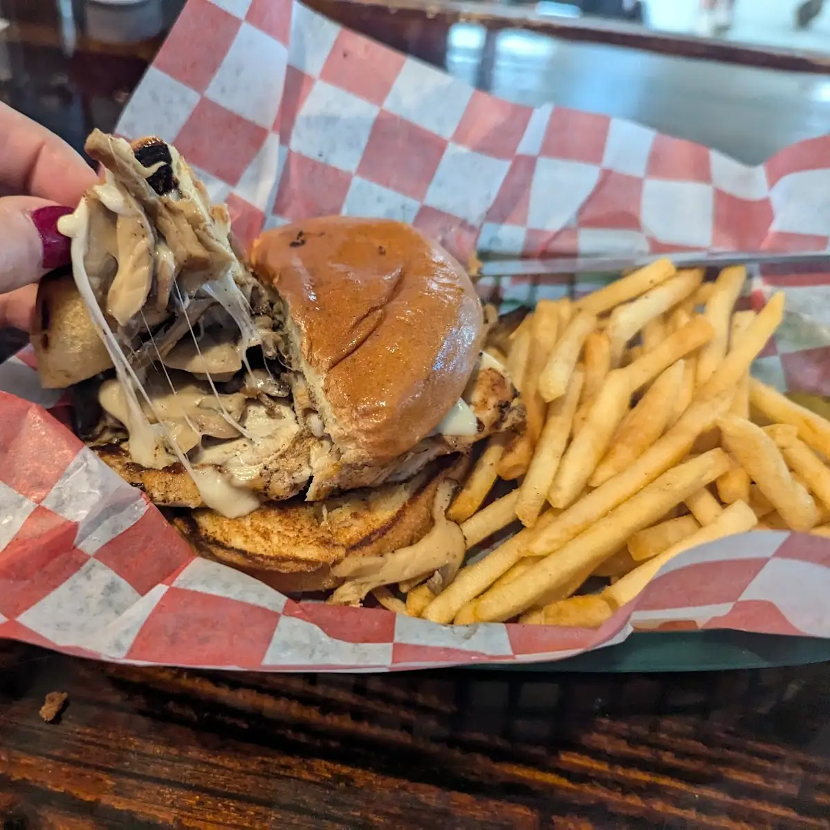 Mushroom Swiss Chicken Sandwich