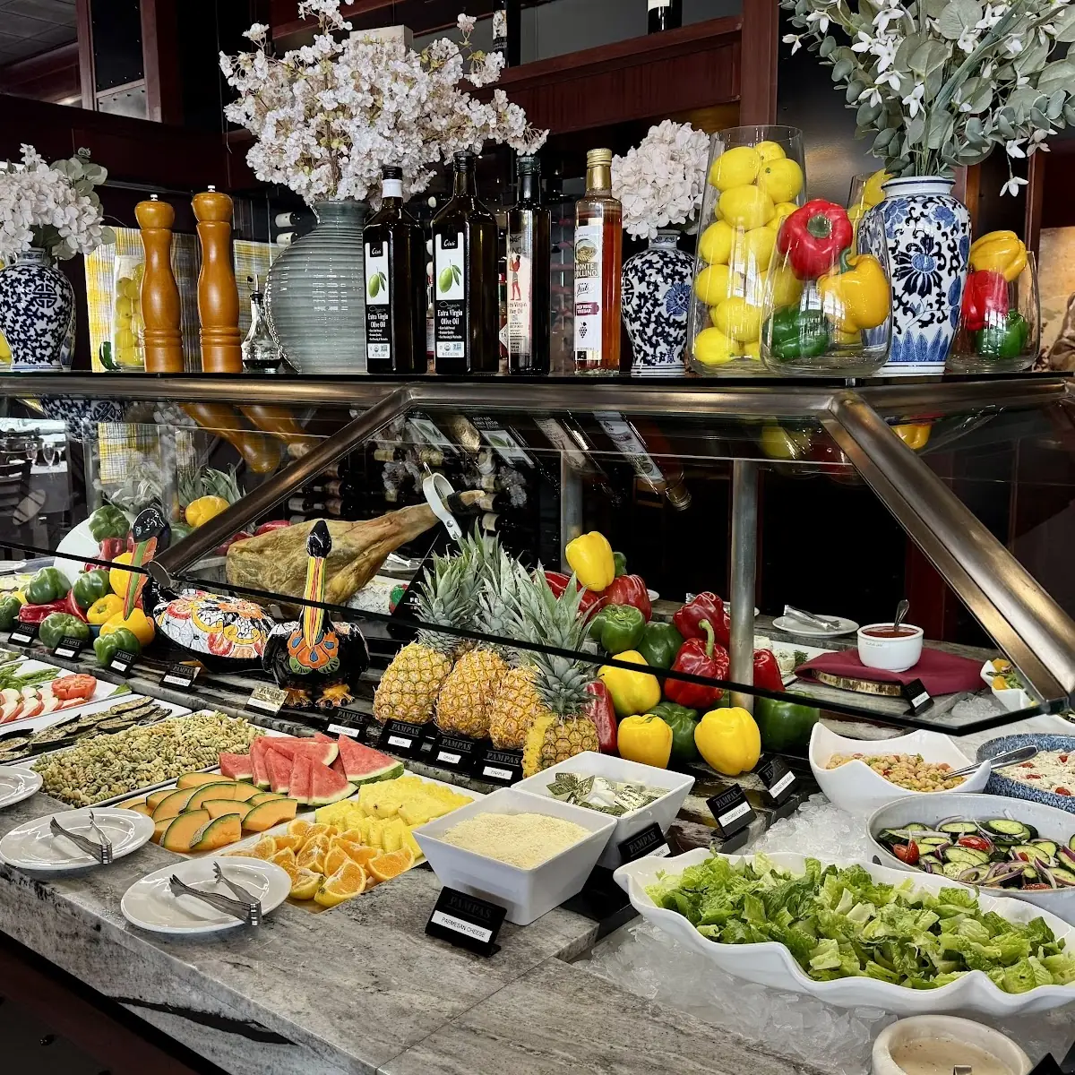 Salad Bar with Fresh Vegetables