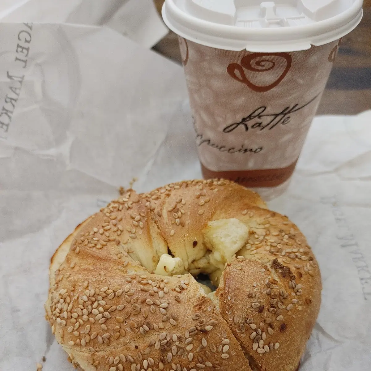 Sesame Seed Bagel with Butter