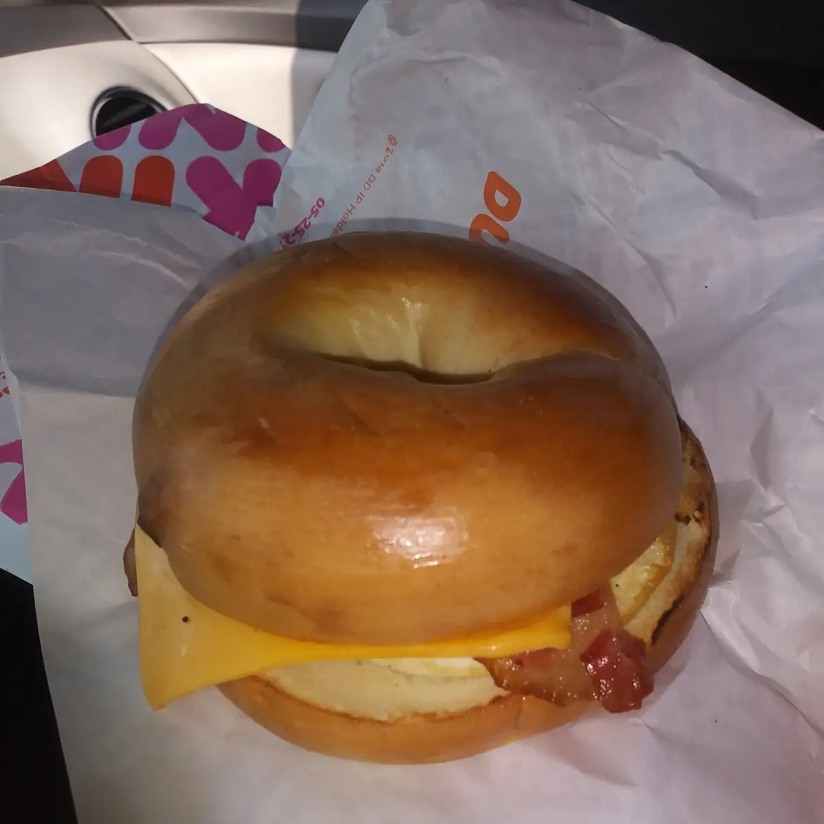 Bacon Egg and Cheese on Plain Bagel
