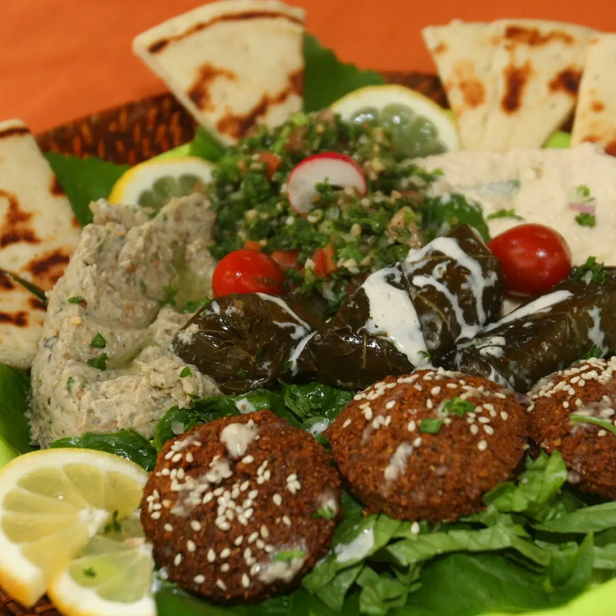 Hummus Plate Served with Warm Pita