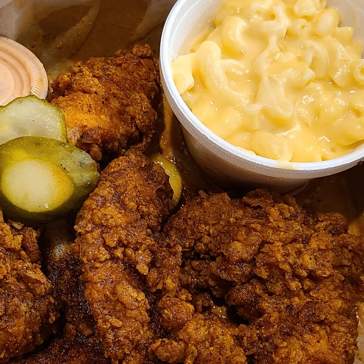 Chicken Strips and Mac and Cheese