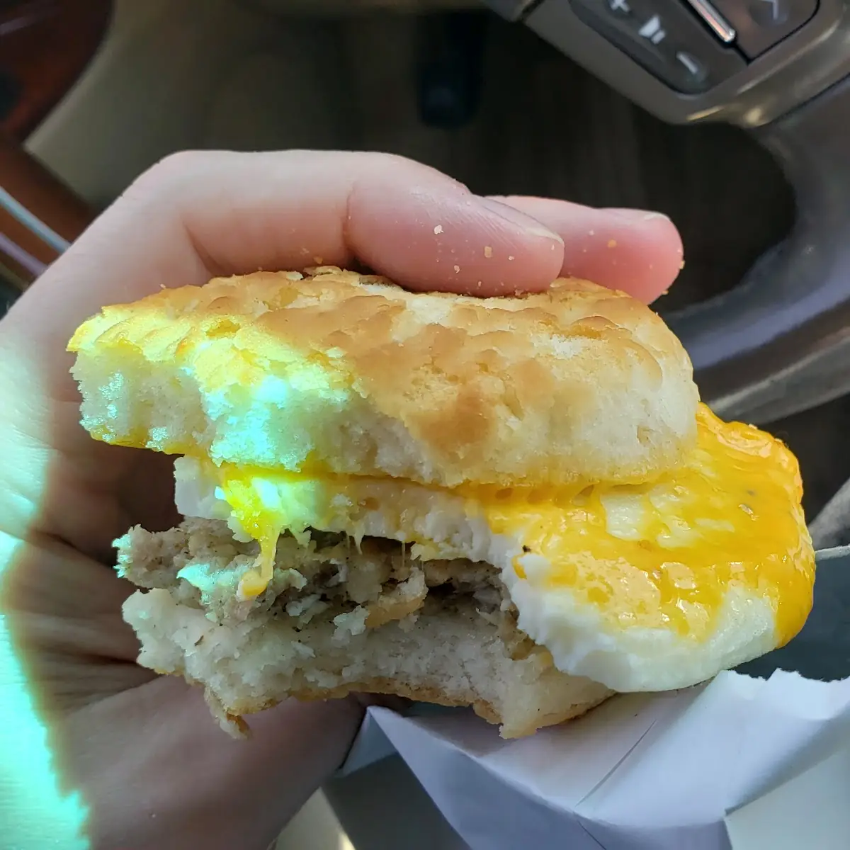 Sausage Cheddar Buttermilk Biscuit