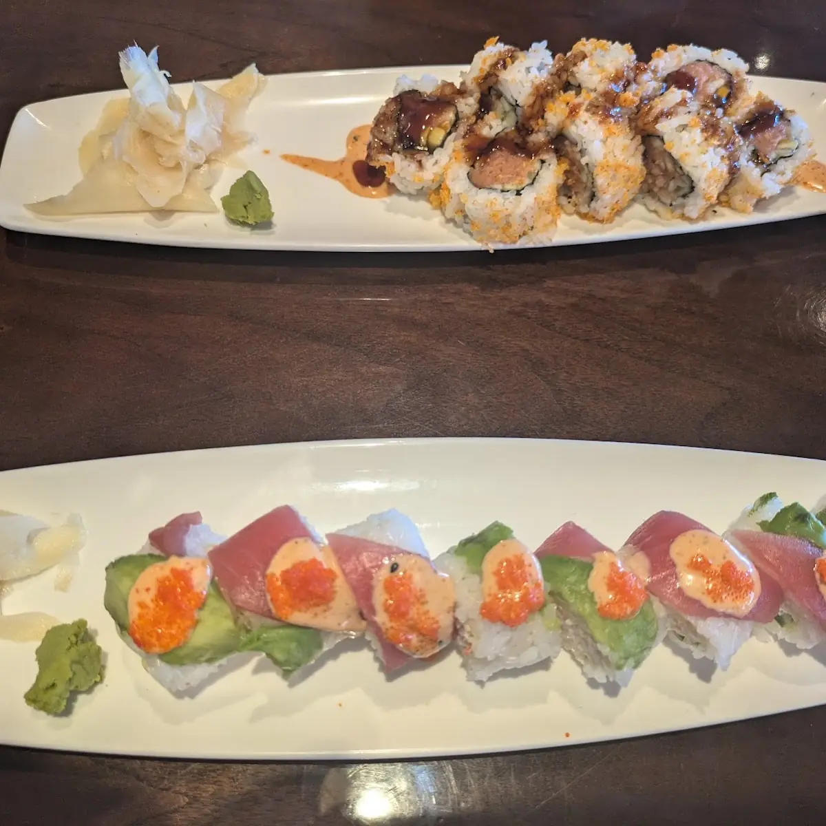 Bama Roll and Crunchy Spicy Tuna Roll