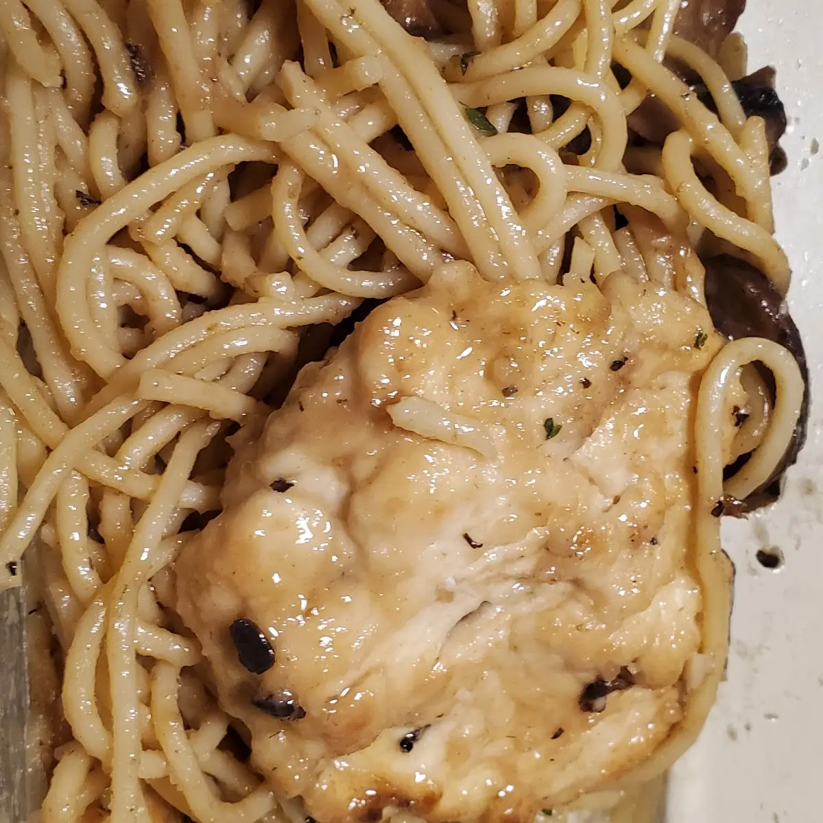 Chicken Marsala w Spaghetti
