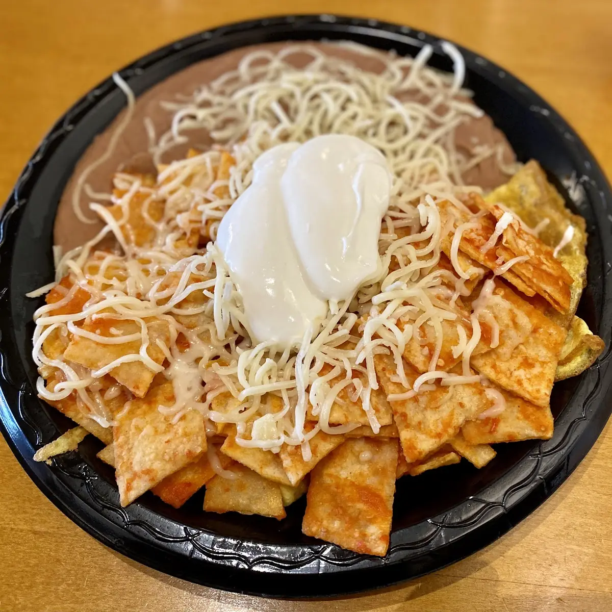 Chilaquiles Rice & Beans Plate
