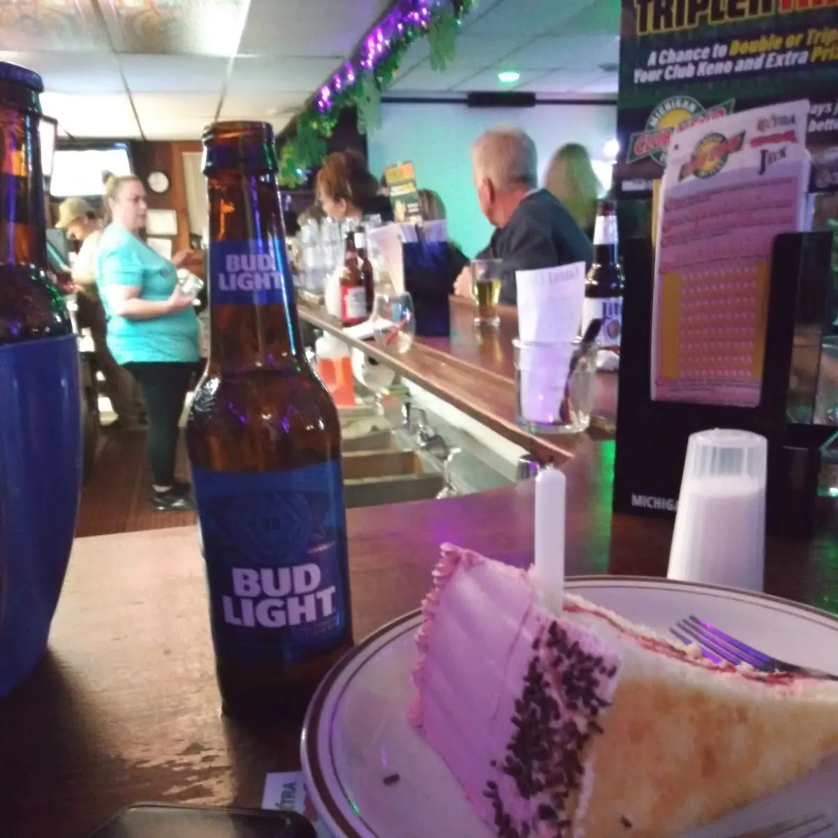 Budlight and Birthday Cake