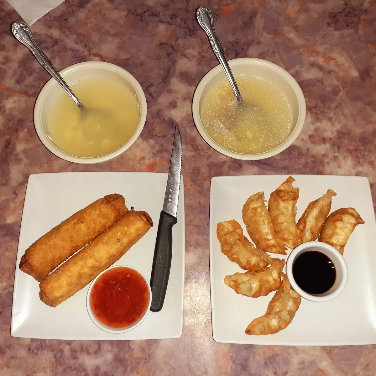Egg Roll and Gyoza