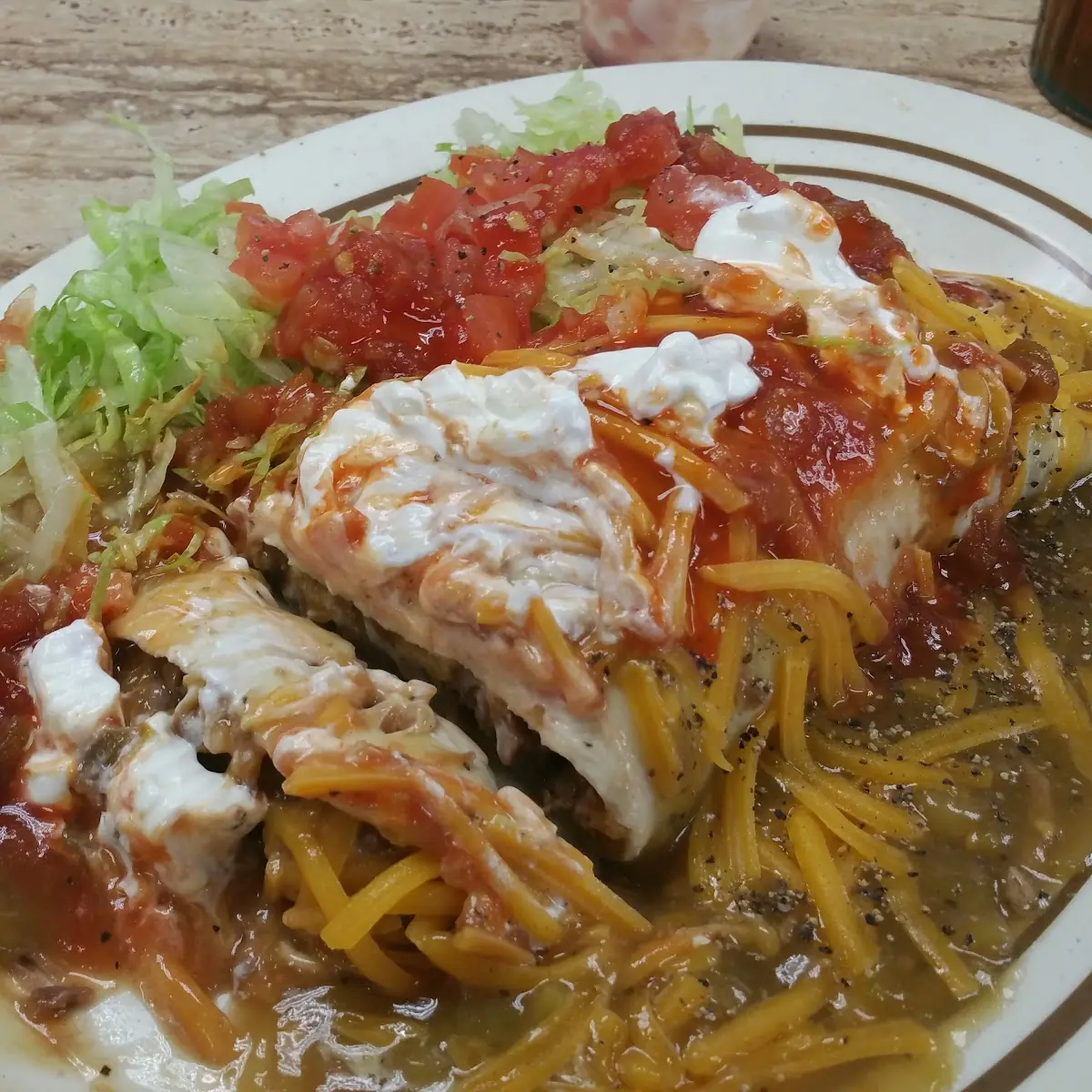 Steak Burrito Smothered