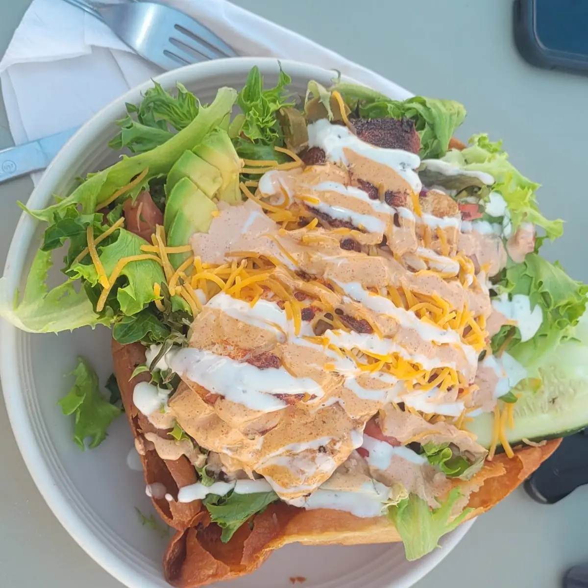 Mahi Mahi Taco Salad