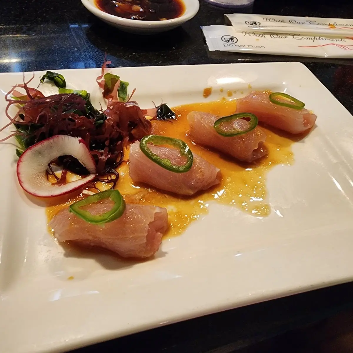 Yellowtail Sashimi with Jalapeño