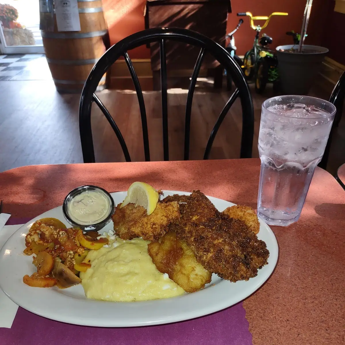 Fried Cod Fried Chicken and Shrimp
