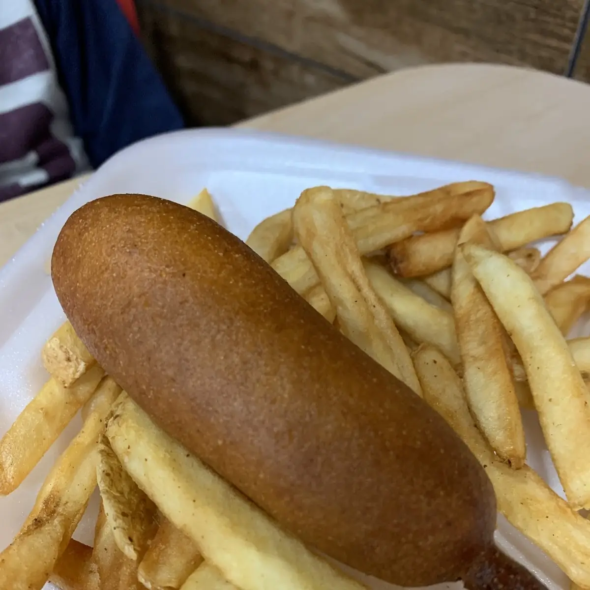 Corn Dog and Fries