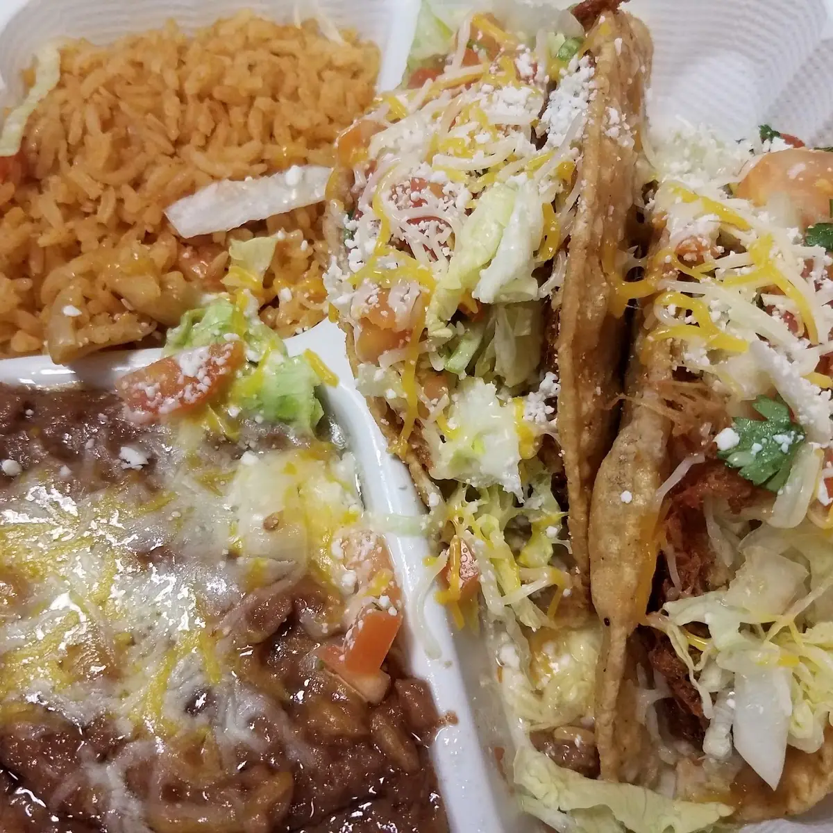 2 Chicken Tacos Combination Plate