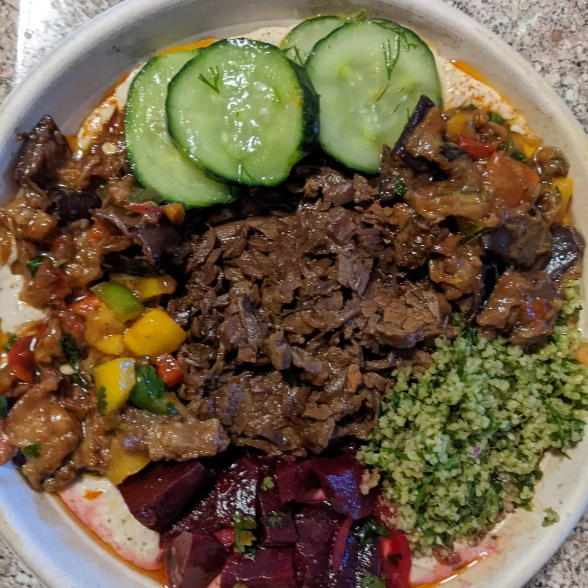 Hummus with Ground Beef