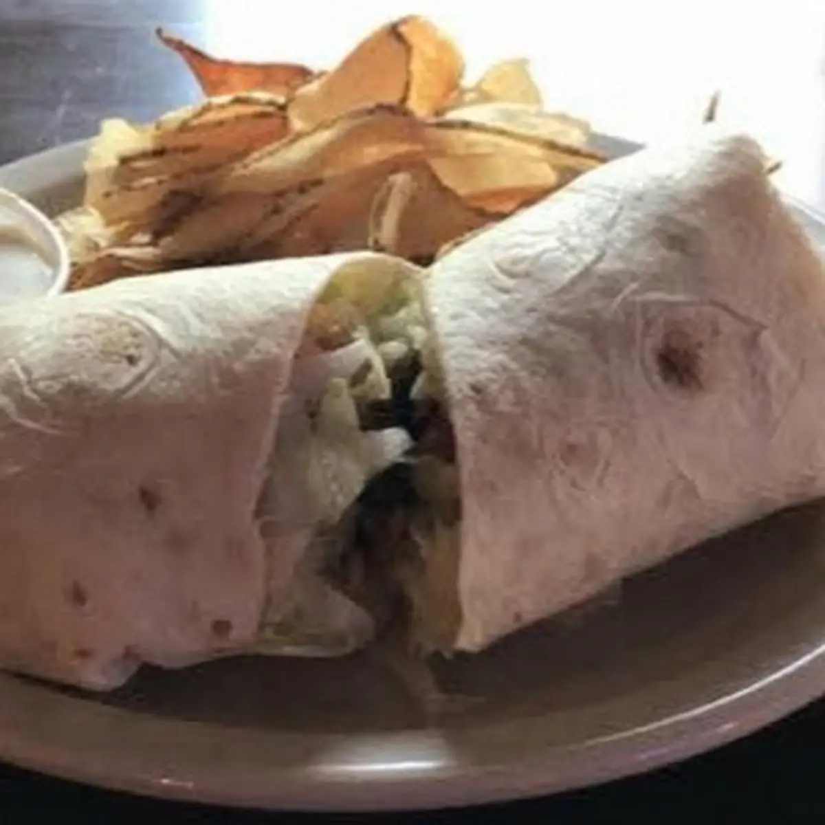 Grilled Chicken Wrap and Chips