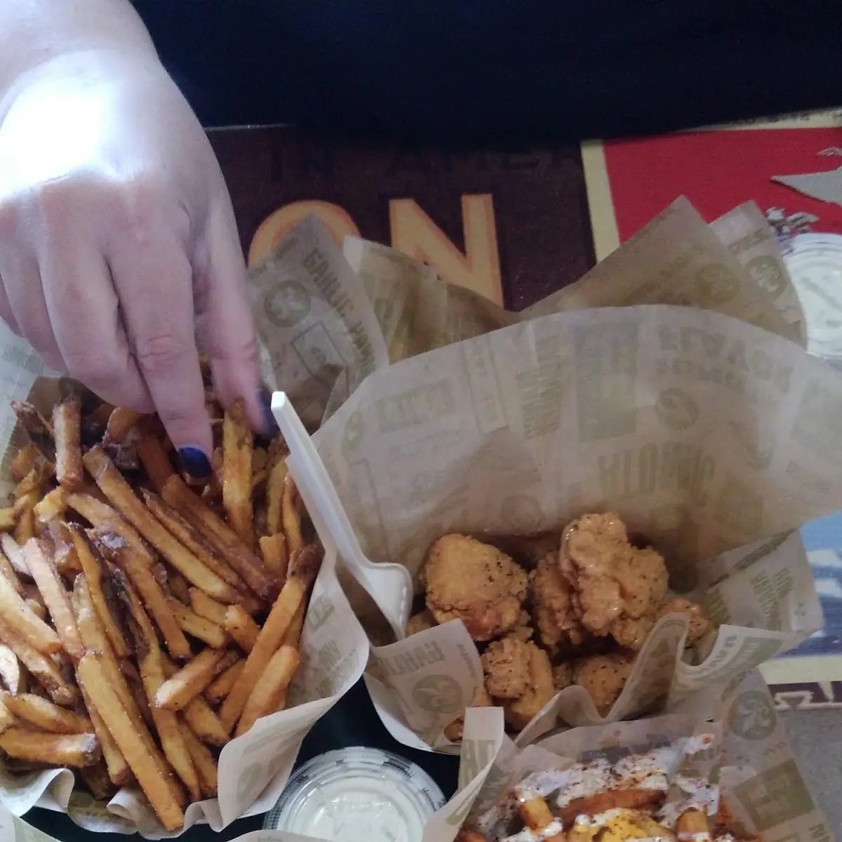 Lemon Pepper Wings and Voodoo Fries
