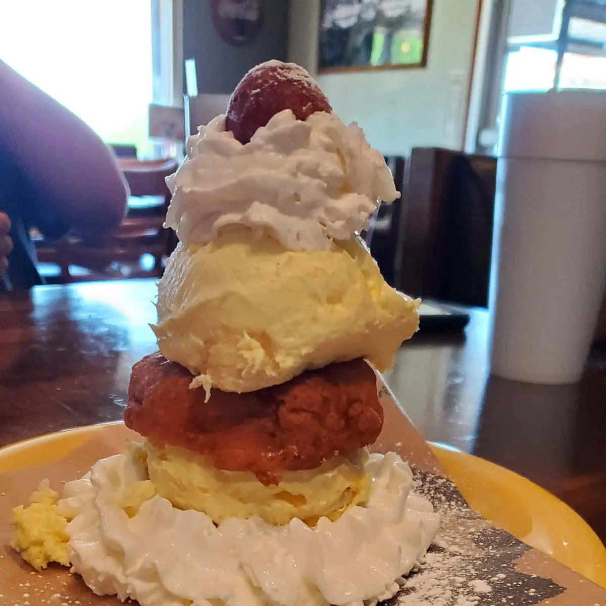 Eagle Egg Dessert with House Made Donuts and Banana Pudding