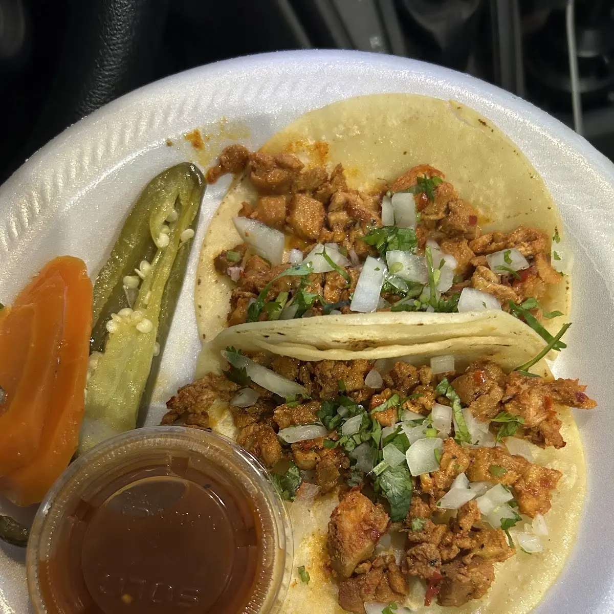 Five Tacos with Salsa and Sides