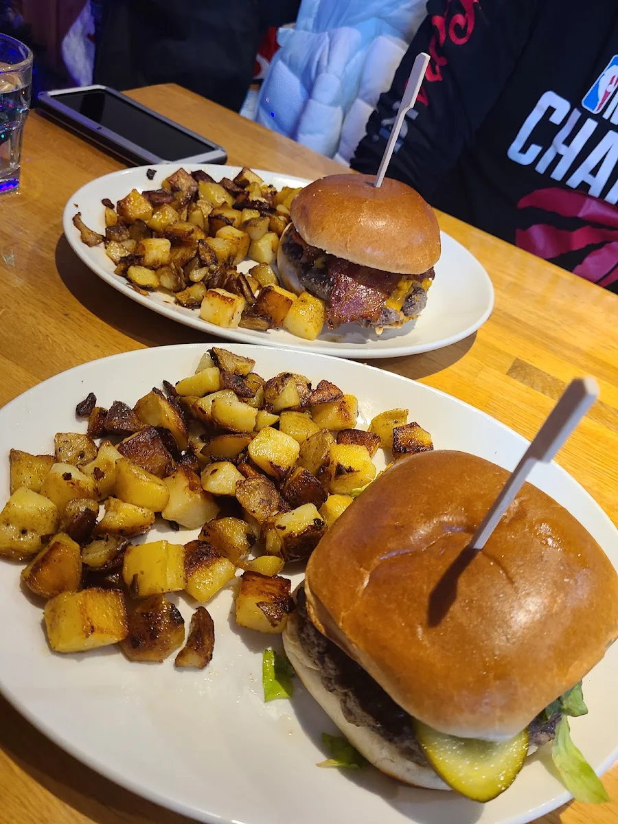 Hamburger and Fries, Sunset Grill