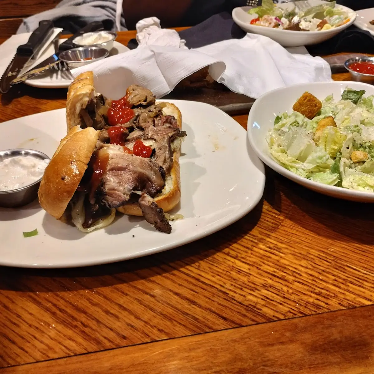Prime Rib Sandwich & Caesar Salad