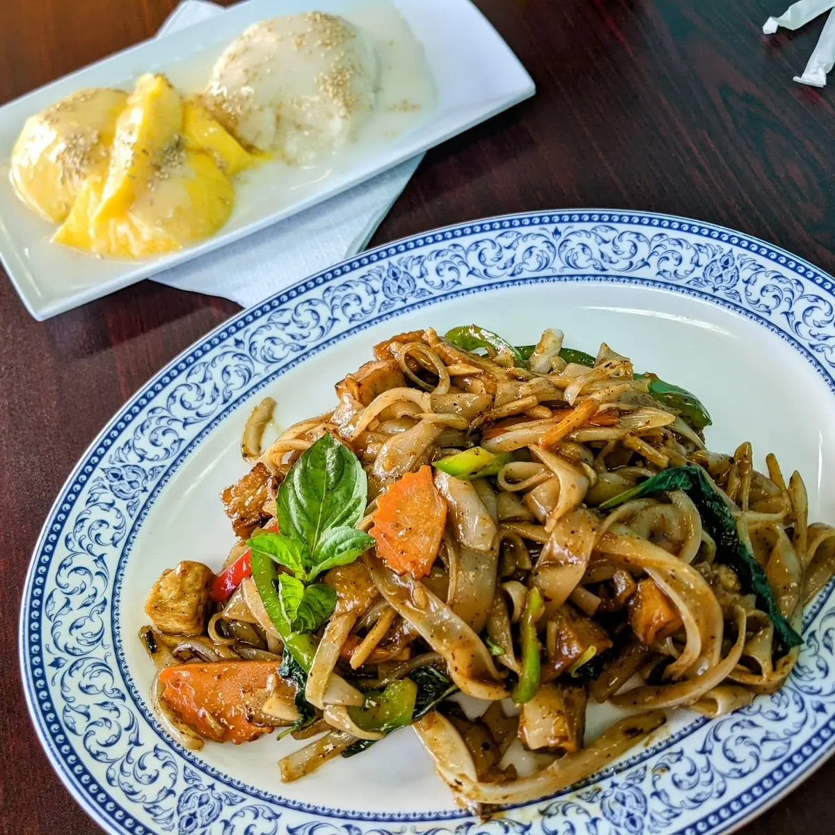 Drunken Noodles & Mango Sticky Rice